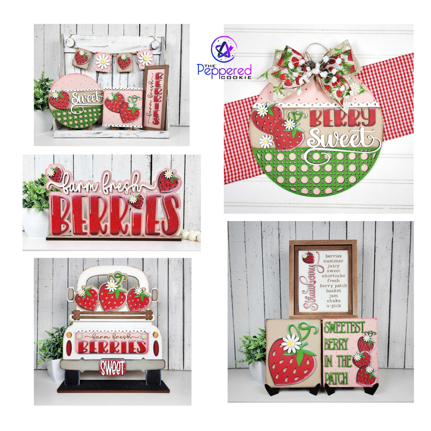 Home Decor - Berry Sweet Sign Trio UNFINISHED