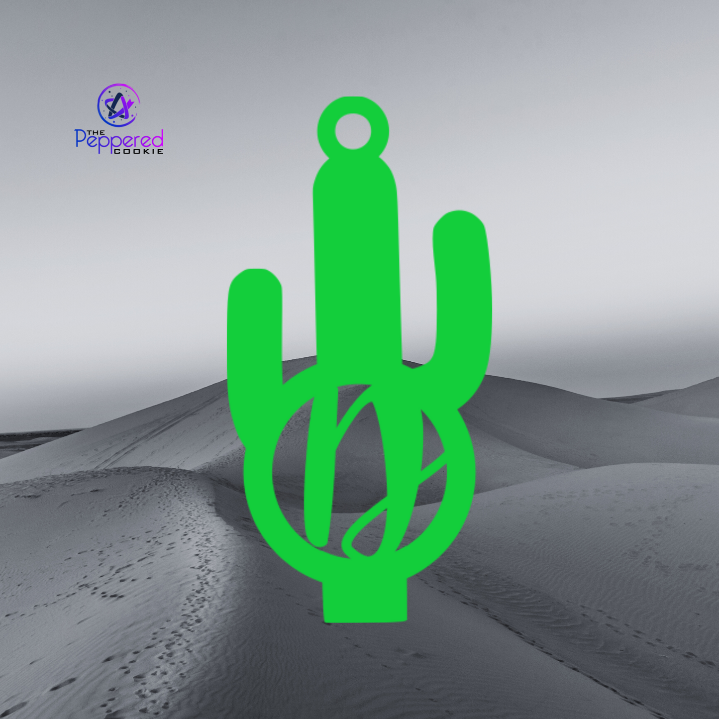 Car Charm - Initial Cactus UNFINISHED