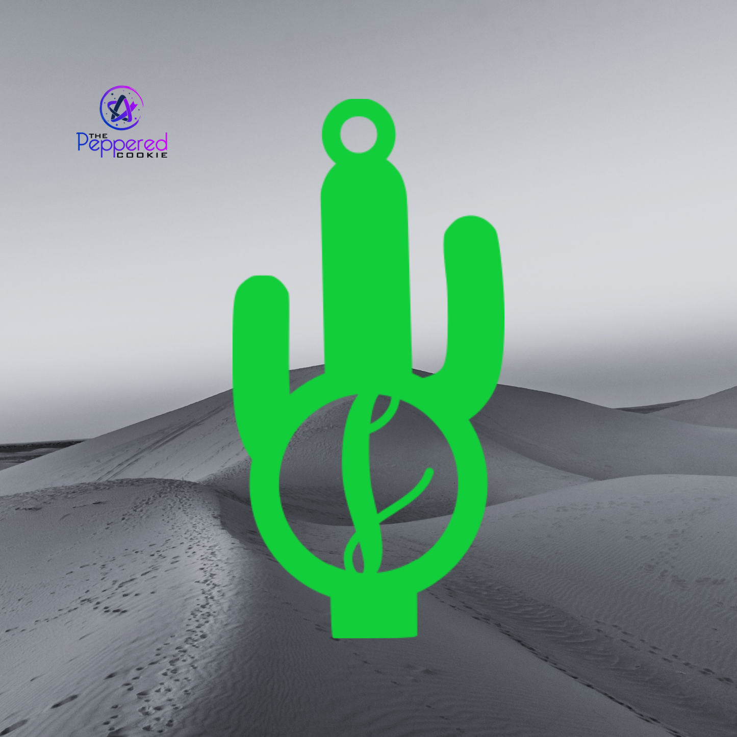 Car Charm - Initial Cactus UNFINISHED