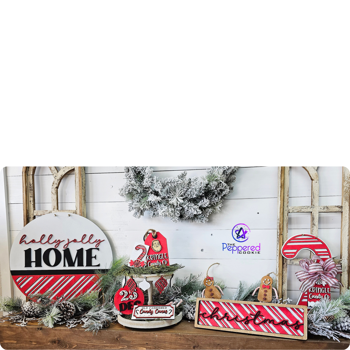 Home Decor - Kringle Candy Co. Chunky Layered Christmas Sign UNFINISHED