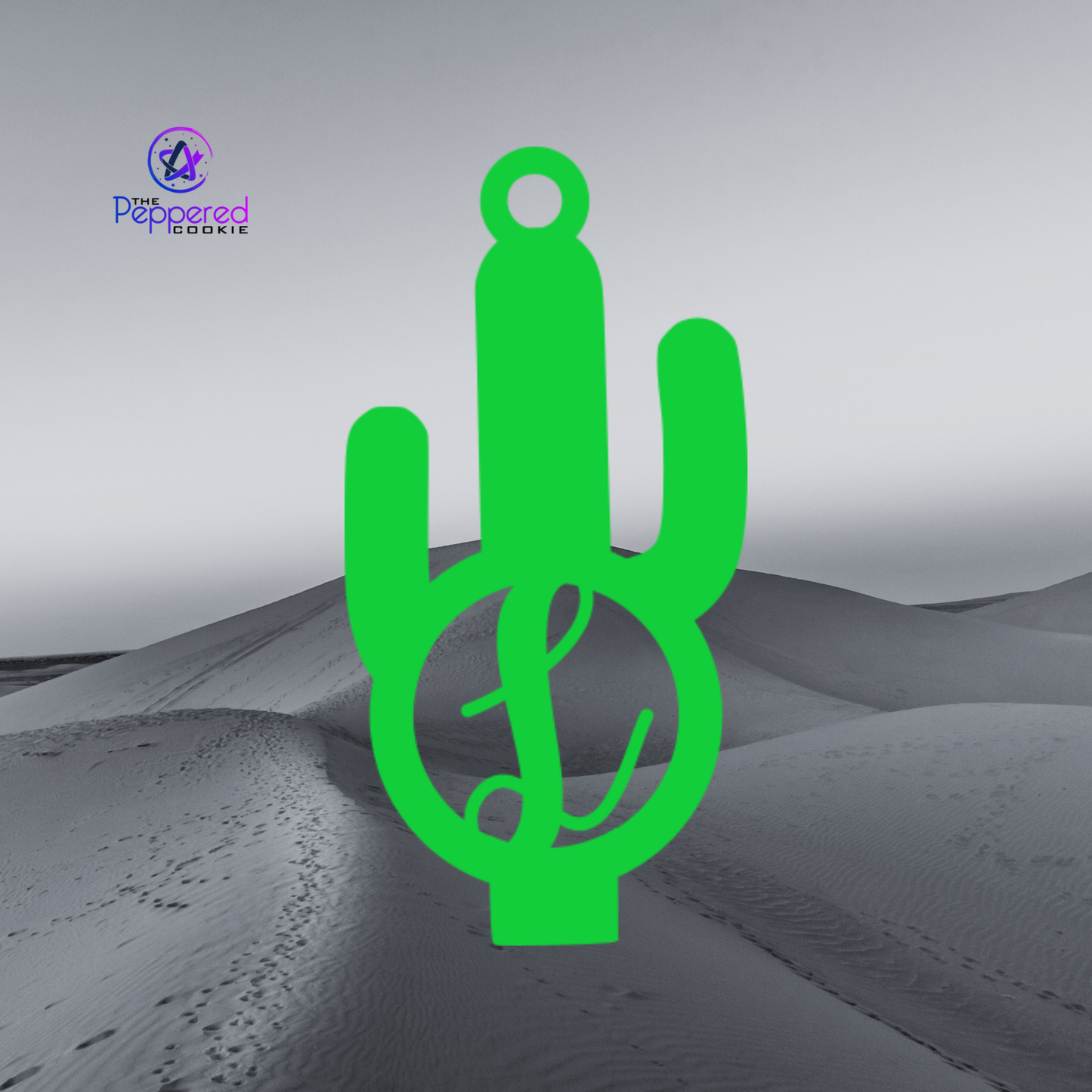 Car Charm - Initial Cactus UNFINISHED