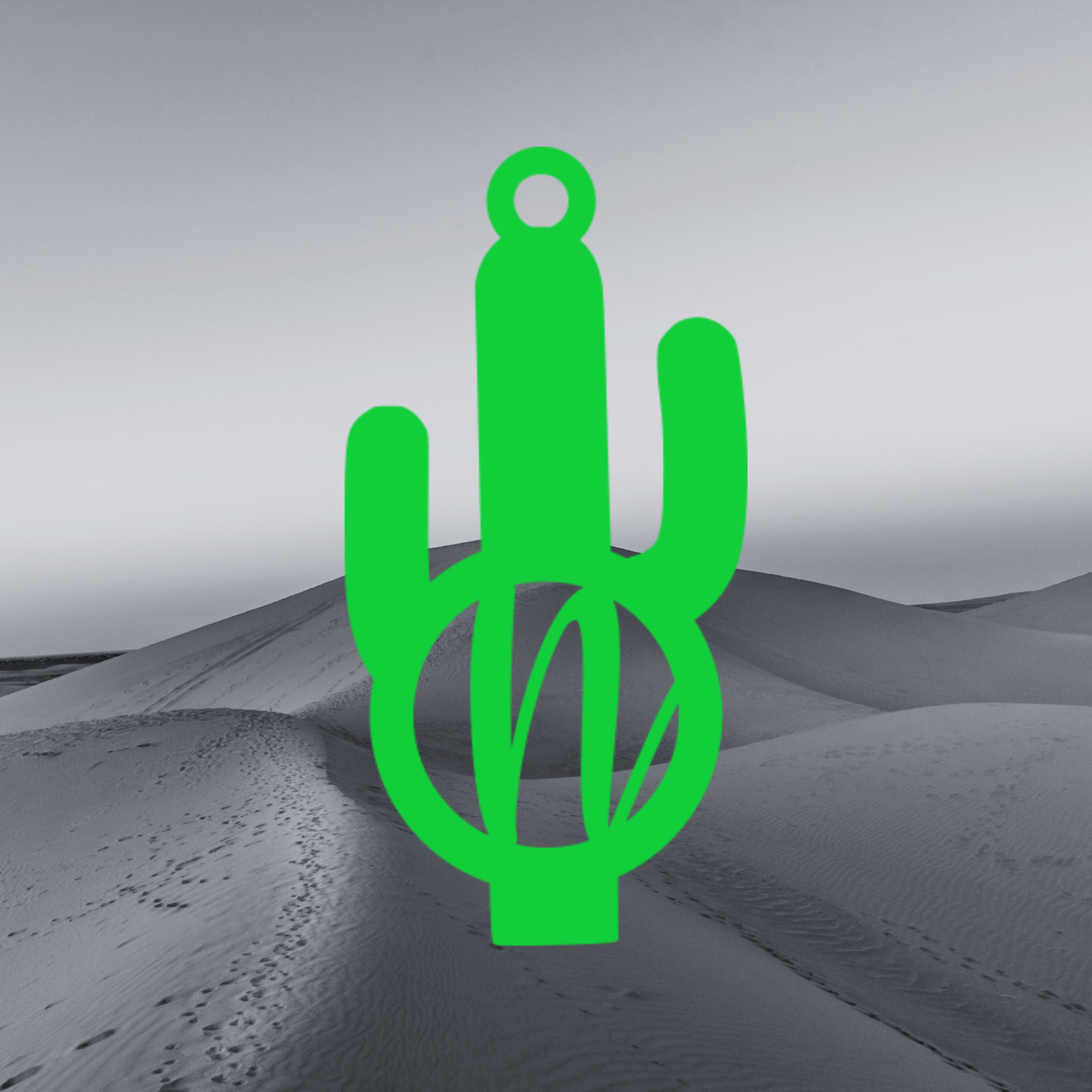 Car Charm - Initial Cactus UNFINISHED