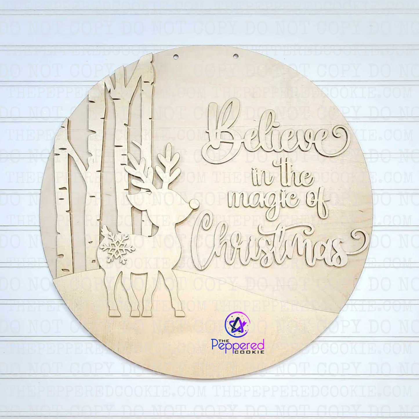 Door Hanger - Oh Deer Christmas Door Hanger UNFINISHED