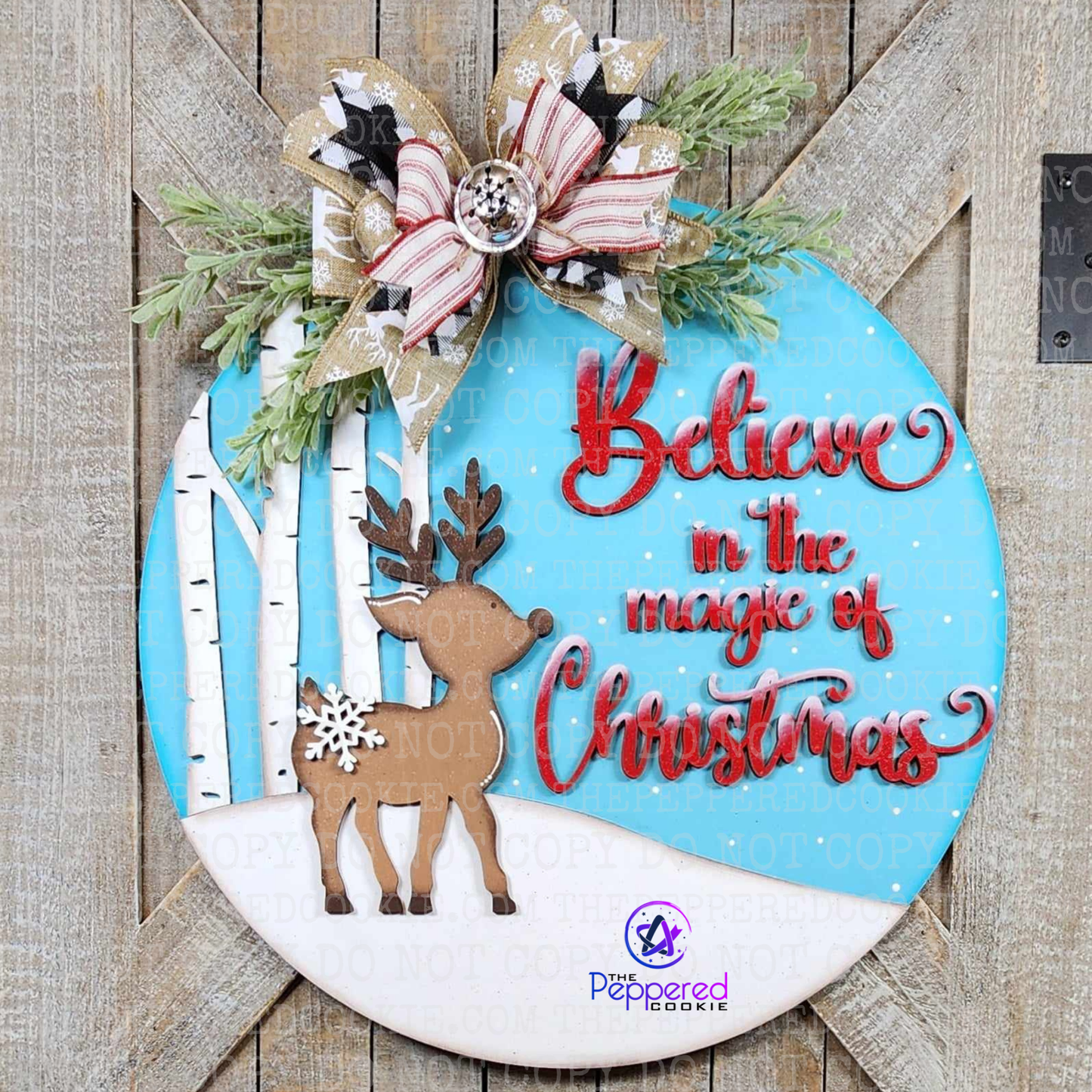 Door Hanger - Oh Deer Christmas Door Hanger UNFINISHED