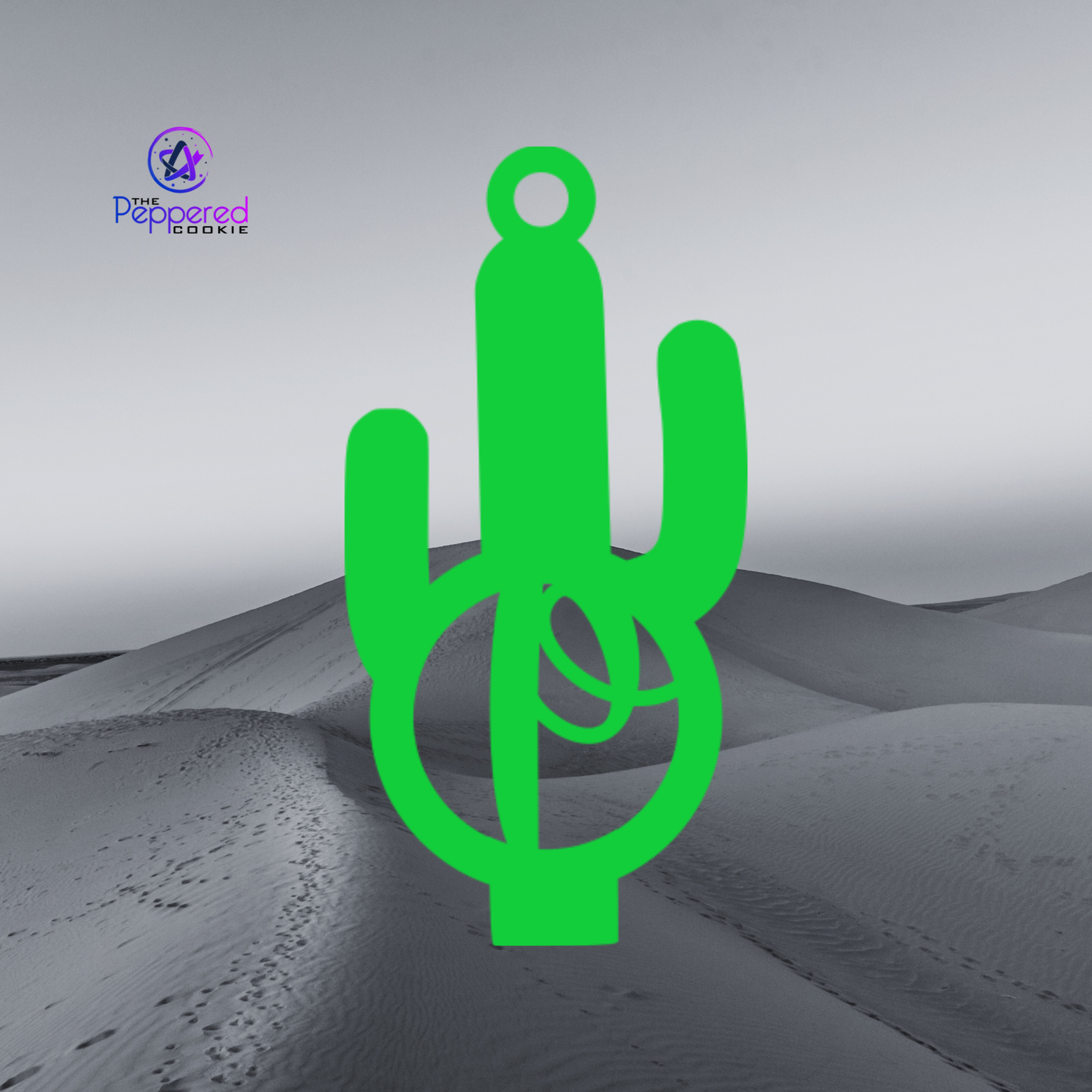 Car Charm - Initial Cactus UNFINISHED
