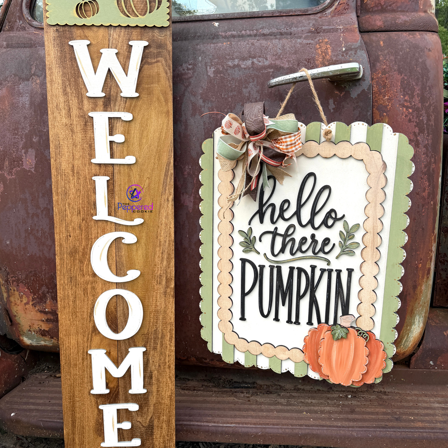 Porch Leaner - Welcome Pumpkin UNFINISHED