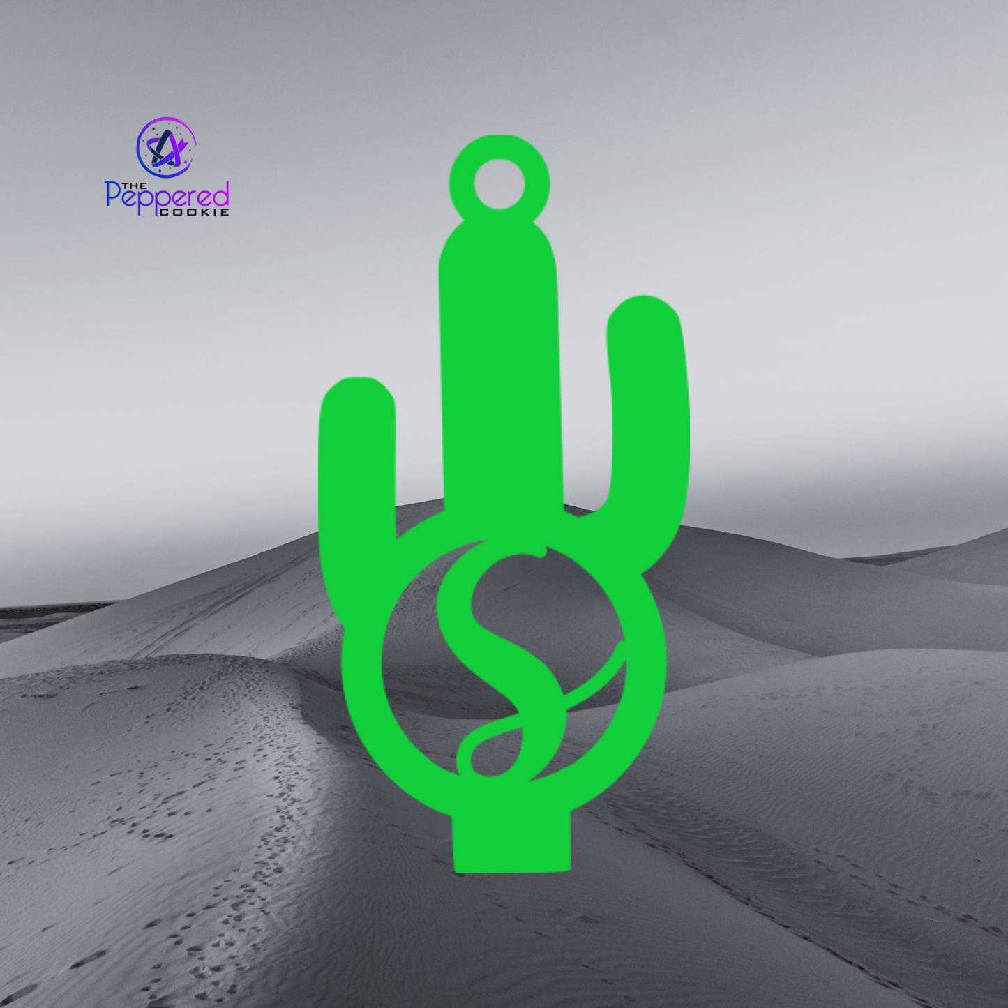 Car Charm - Initial Cactus UNFINISHED