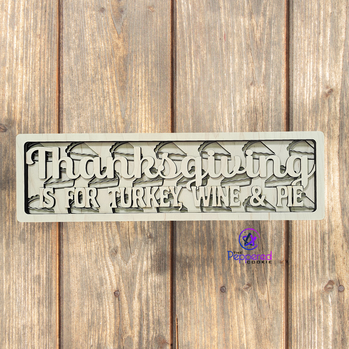 Home Decor - Chunky Layered Thanksgiving Shelf Sitter UNFINISHED