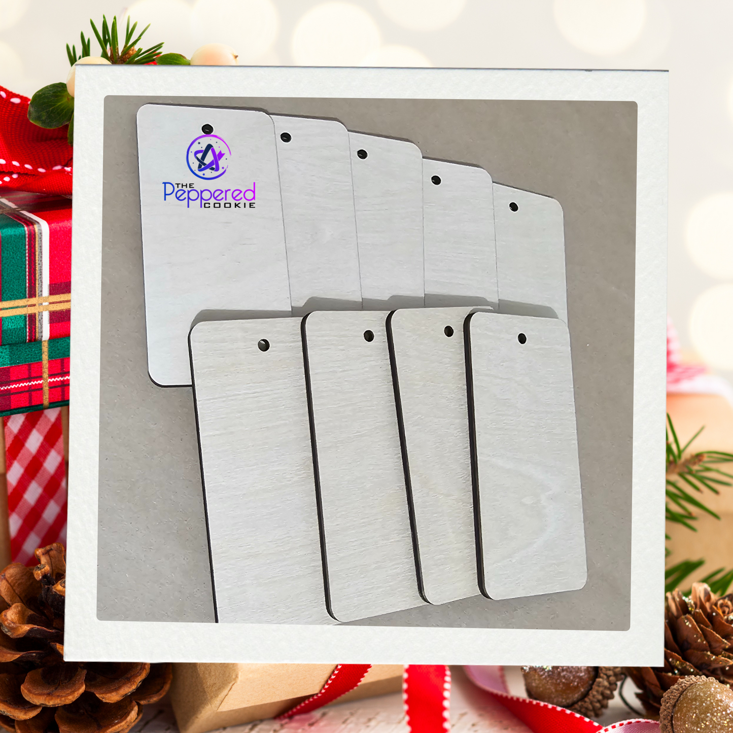 Blank Rounded Wooden Rectangle Stocking Tag - 2.625" x 5.375"