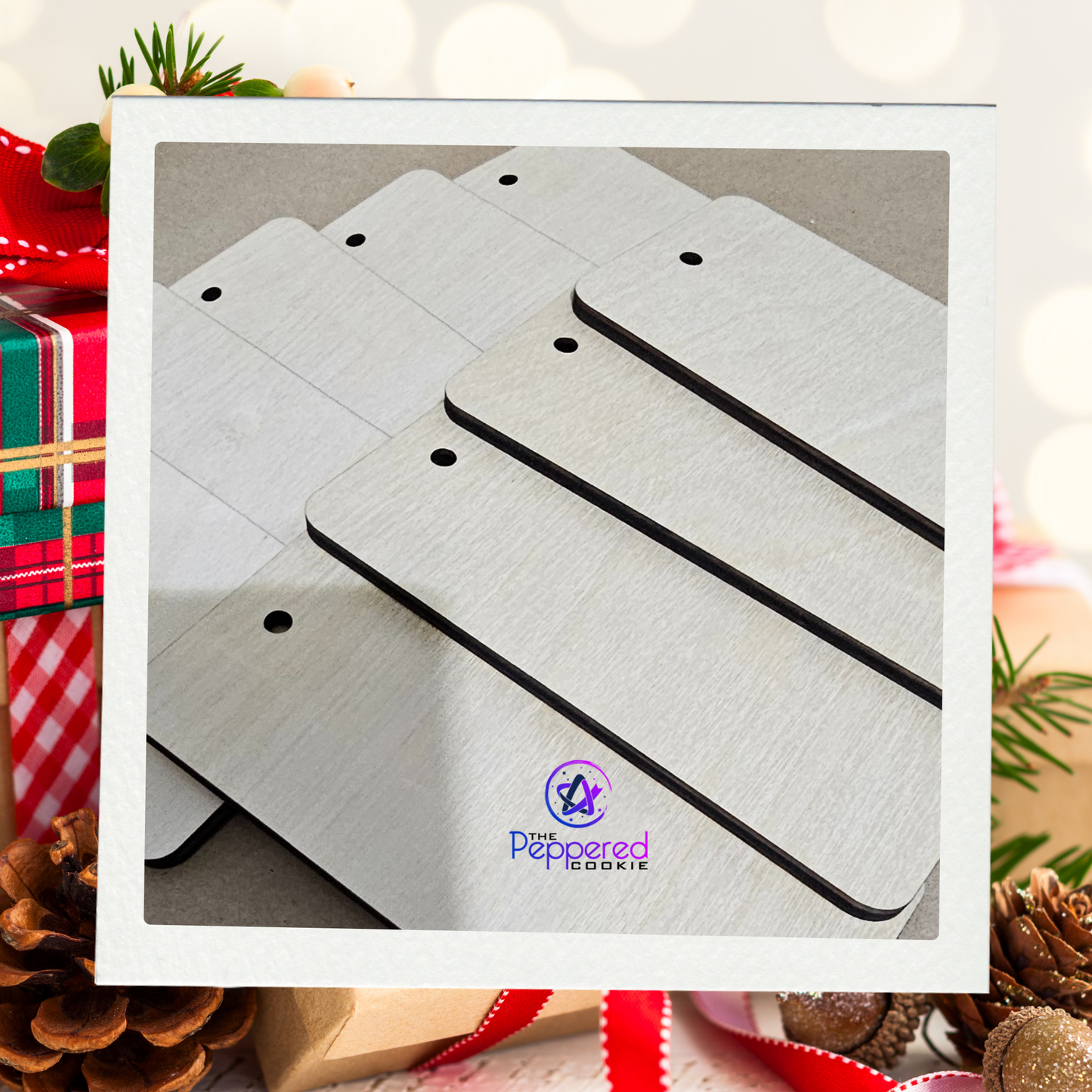 Blank Rounded Wooden Rectangle Stocking Tag - 2.625" x 5.375"