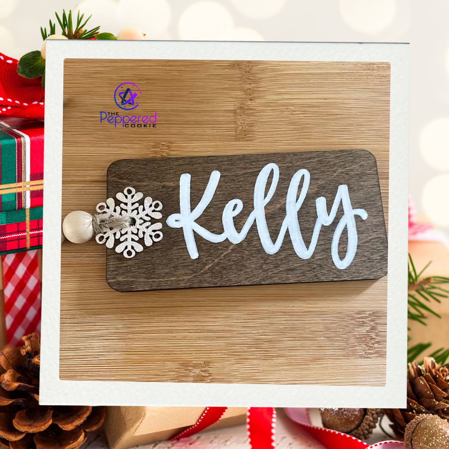 Blank Rounded Wooden Rectangle Stocking Tag - 2.625" x 5.375"