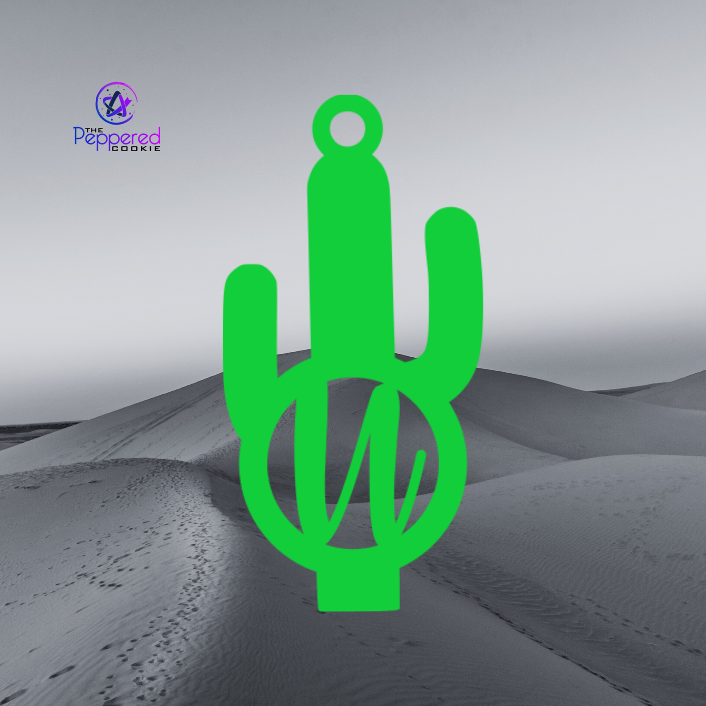 Car Charm - Initial Cactus UNFINISHED