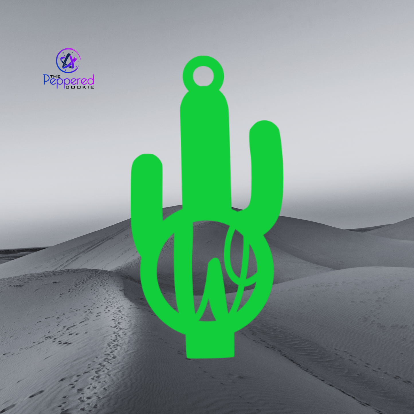 Car Charm - Initial Cactus UNFINISHED
