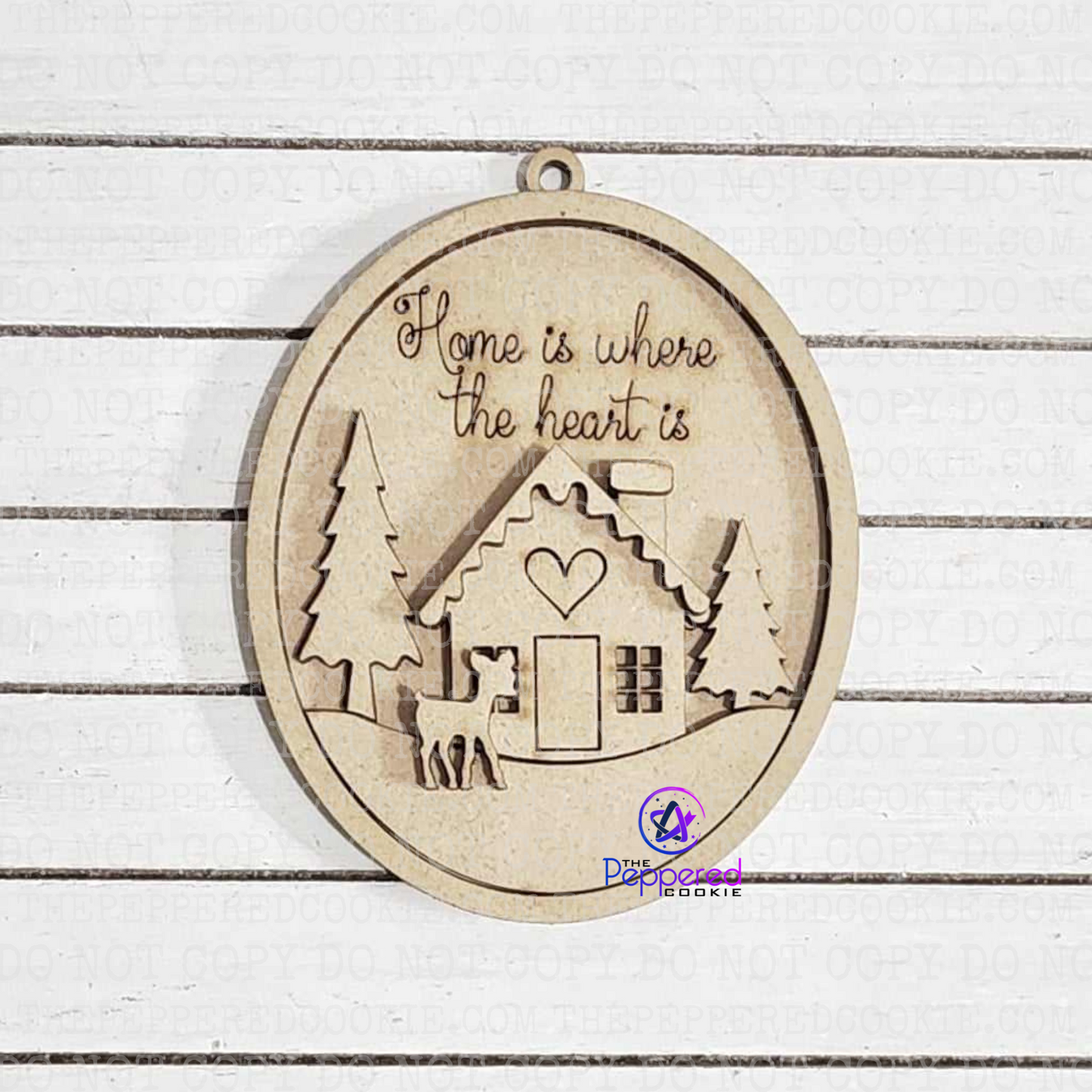 Christmas Ornament - Winter Cabin UNFINISHED