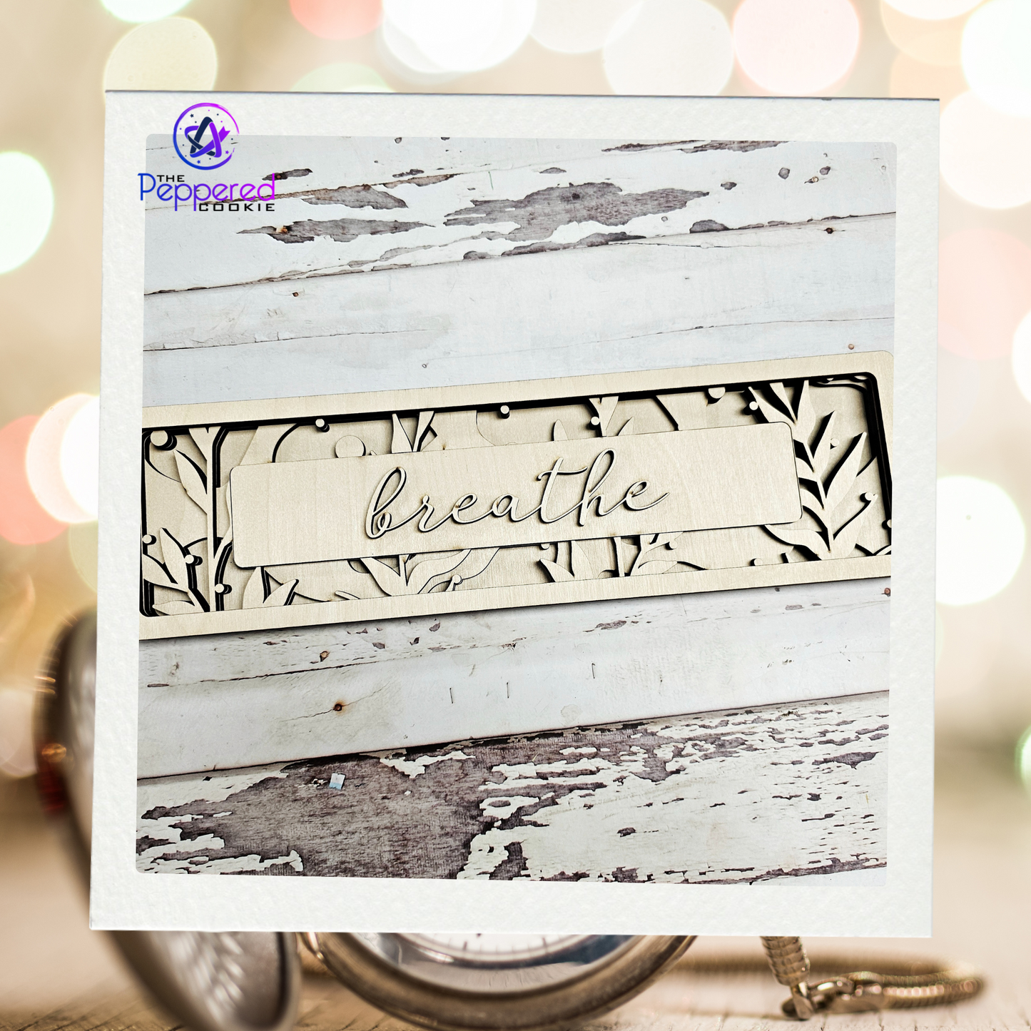 Home Decor - Chunky Layered Word of the Year Shelf Sitter Boho Florals UNFINISHED