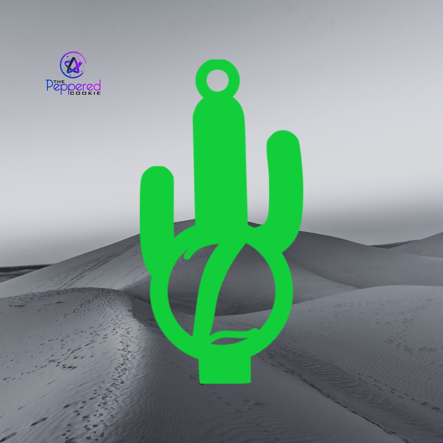 Car Charm - Initial Cactus UNFINISHED