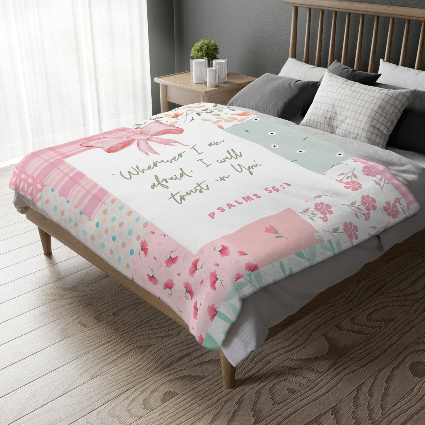 I Will Trust in You — Double-Sided Patchwork Blanket