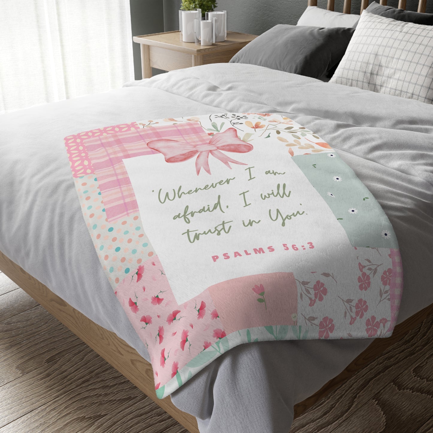 I Will Trust in You — Double-Sided Patchwork Blanket