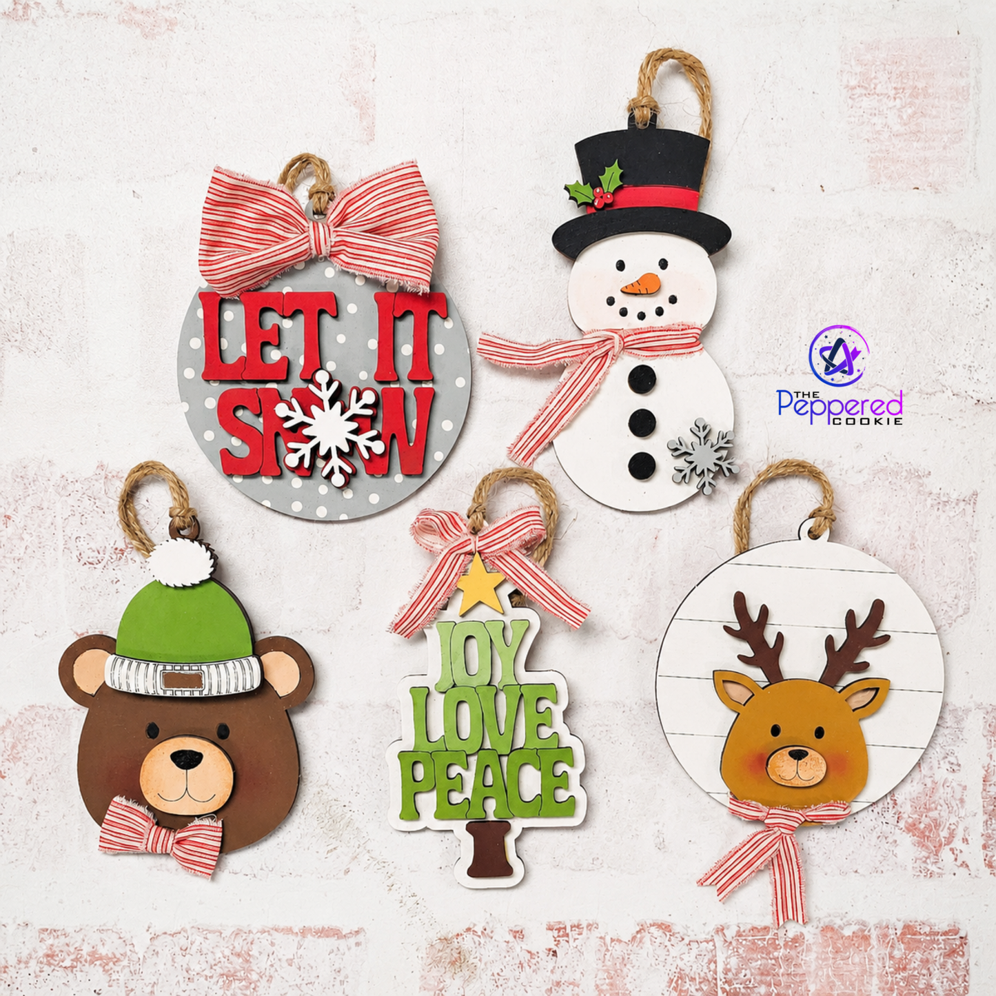 Pop-Out Kit - All Bundled Up Christmas Ornament UNFINISHED