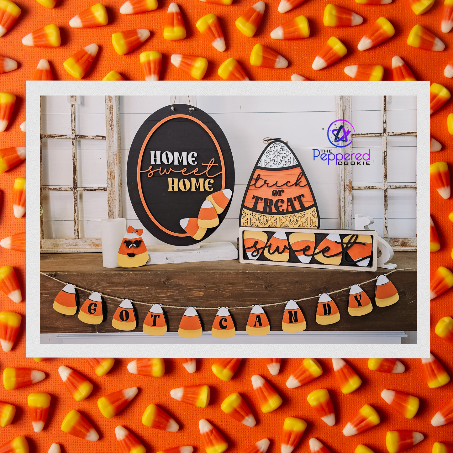 Home Decor - Candy Corn Banner UNFINISHED