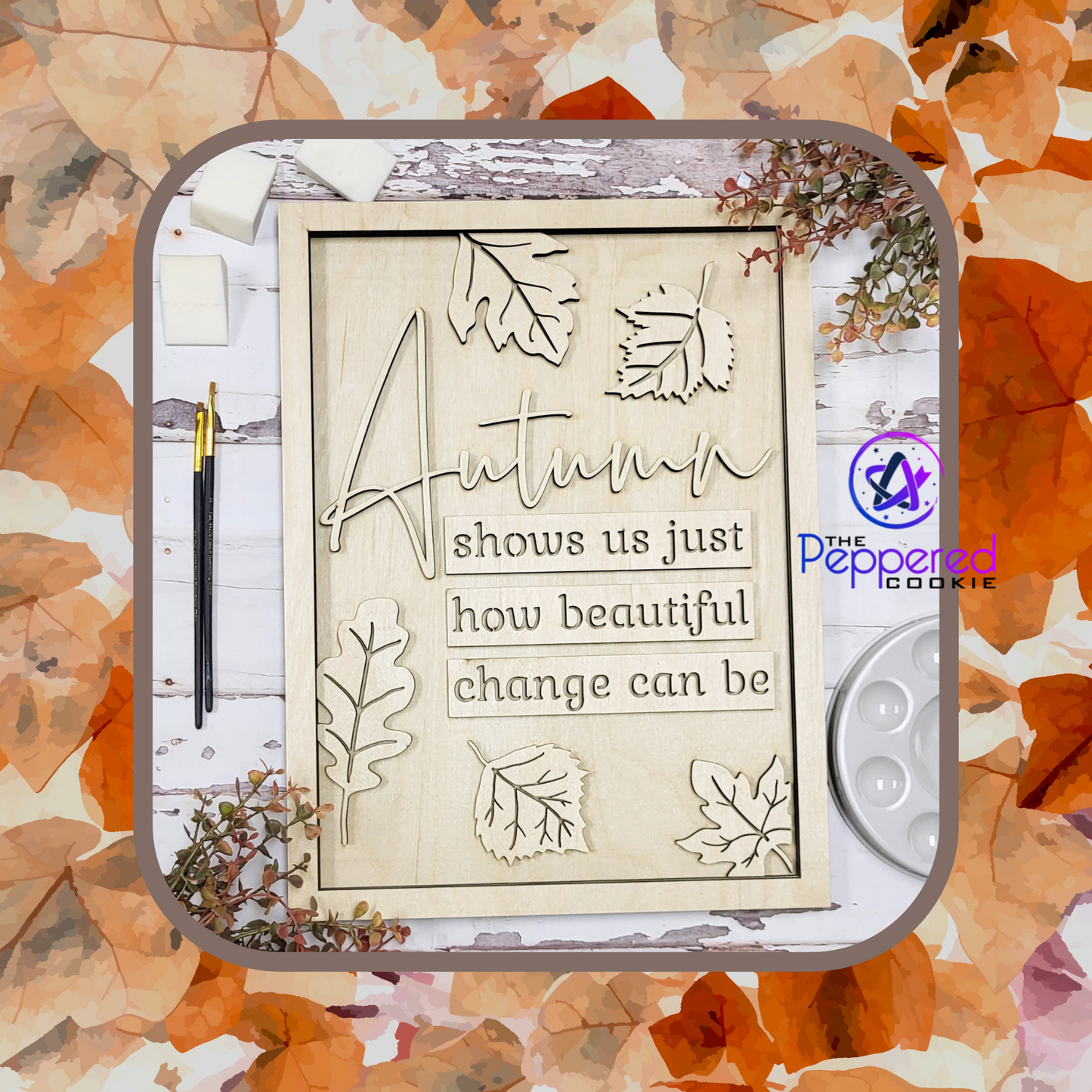 Home Decor - Autumn Leaves Sign UNFINISHED