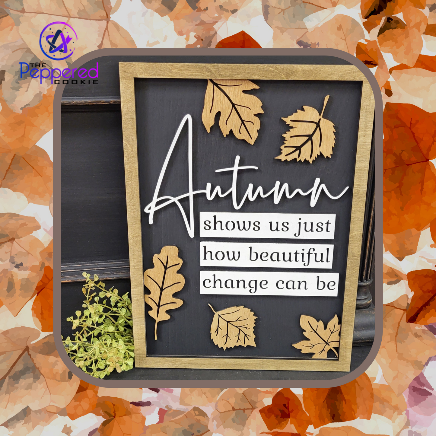 Home Decor - Autumn Leaves Sign UNFINISHED