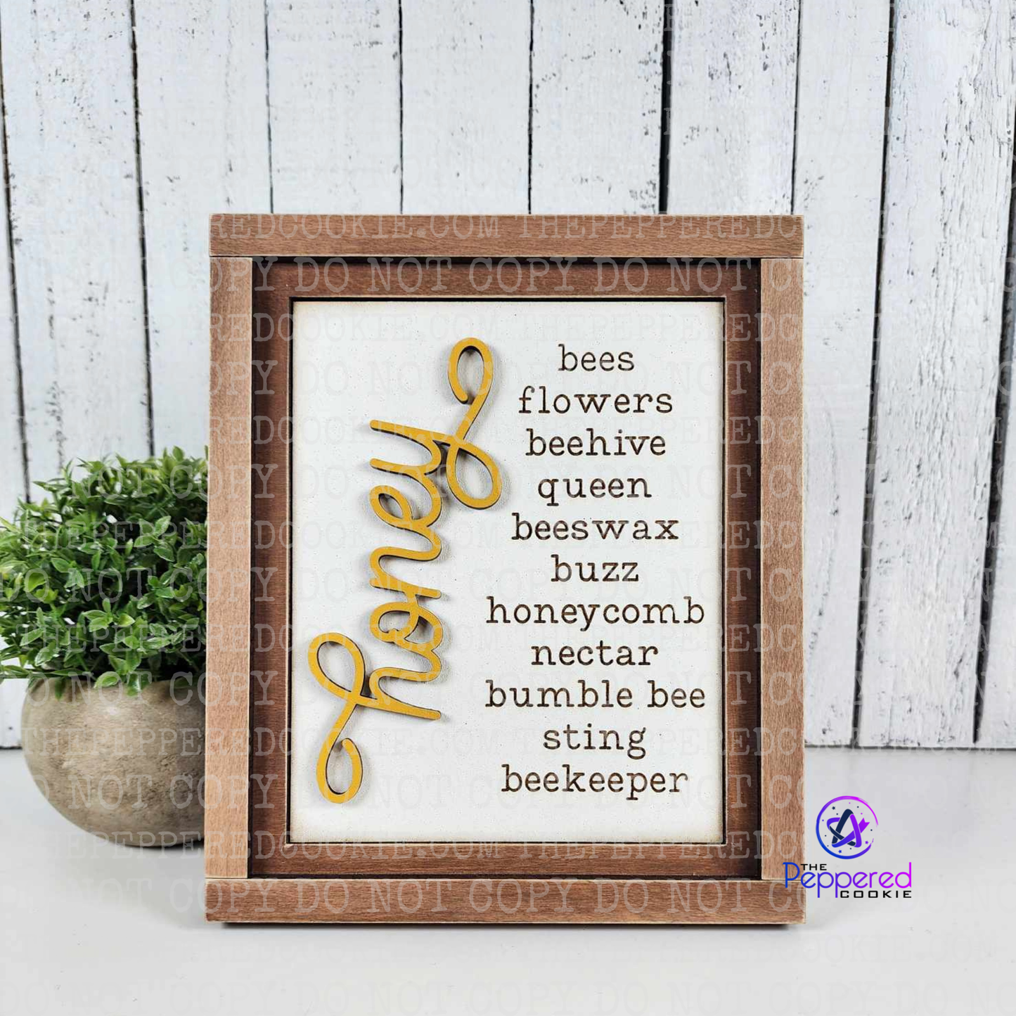 Home Decor - Bee Trio Signs UNFINISHED