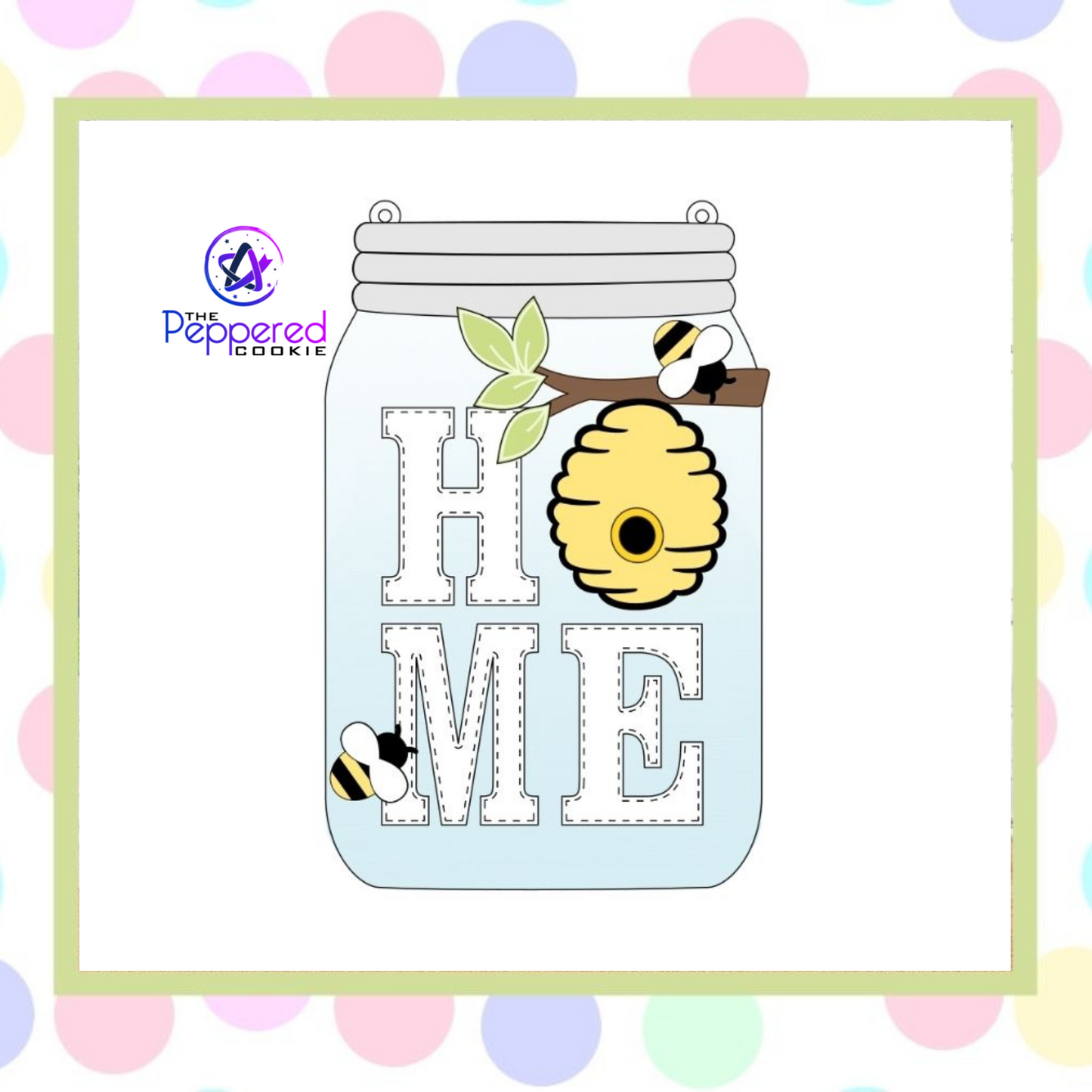 Door Hanger - Beehive Mason Jar UNFINISHED