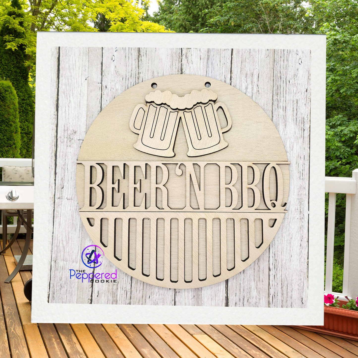 Door Hanger - Beer N BBQ UNFINISHED