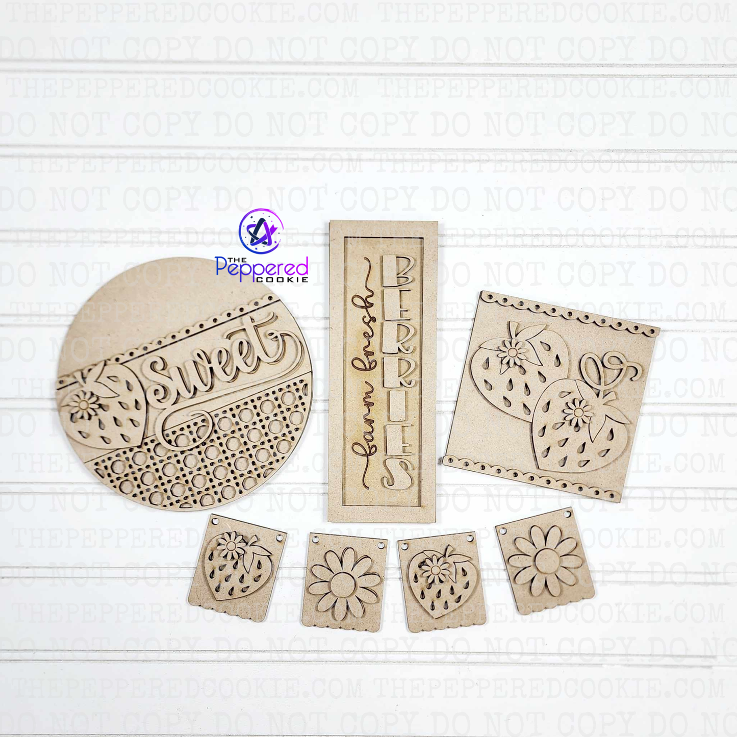 Tiered Tray Decor - Berry Decor Set UNFINISHED