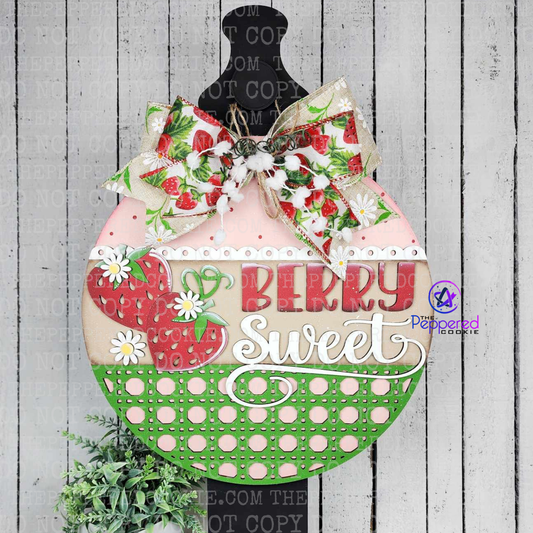 Door Hanger - Berry Sweet Door Hanger UNFINISHED