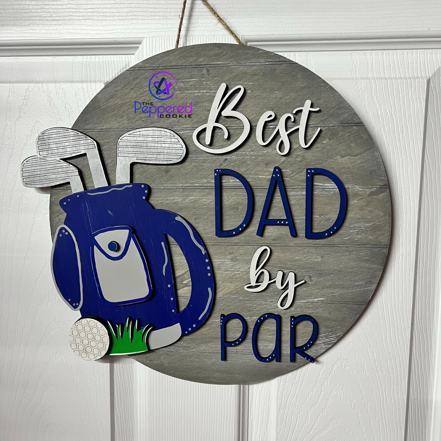 Door Hanger - Best Dad by Par UNFINISHED