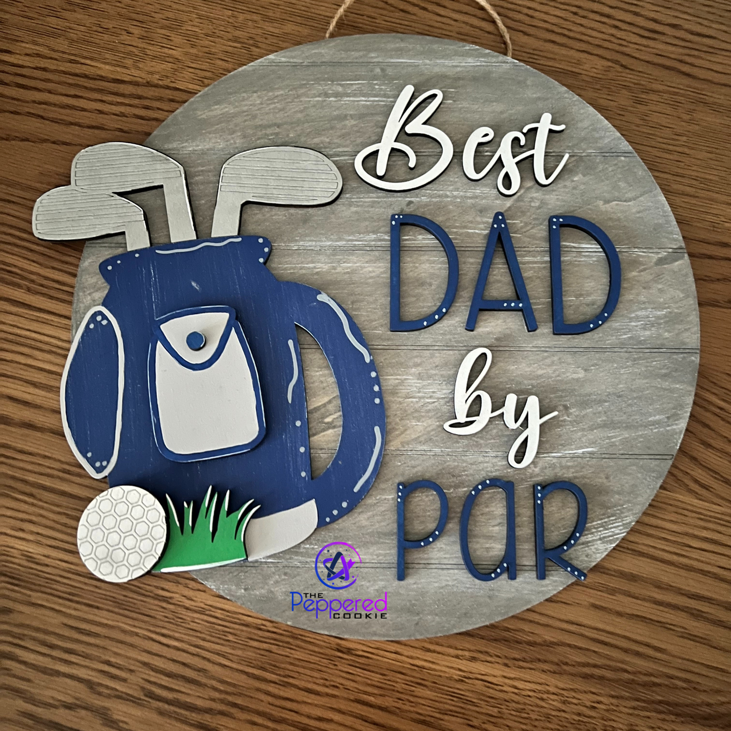 Door Hanger - Best Dad by Par UNFINISHED