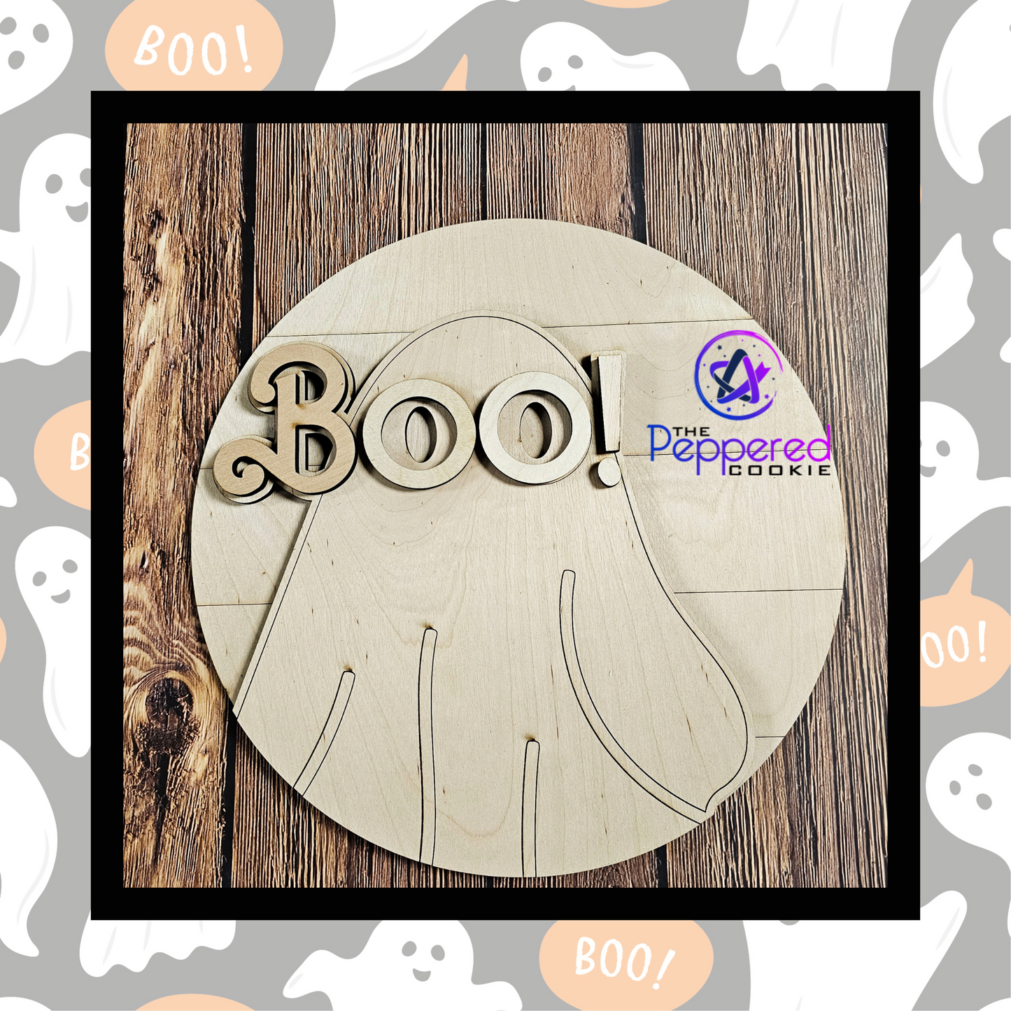 Home Decor - Boo Glasses Mini Sign UNFINISHED