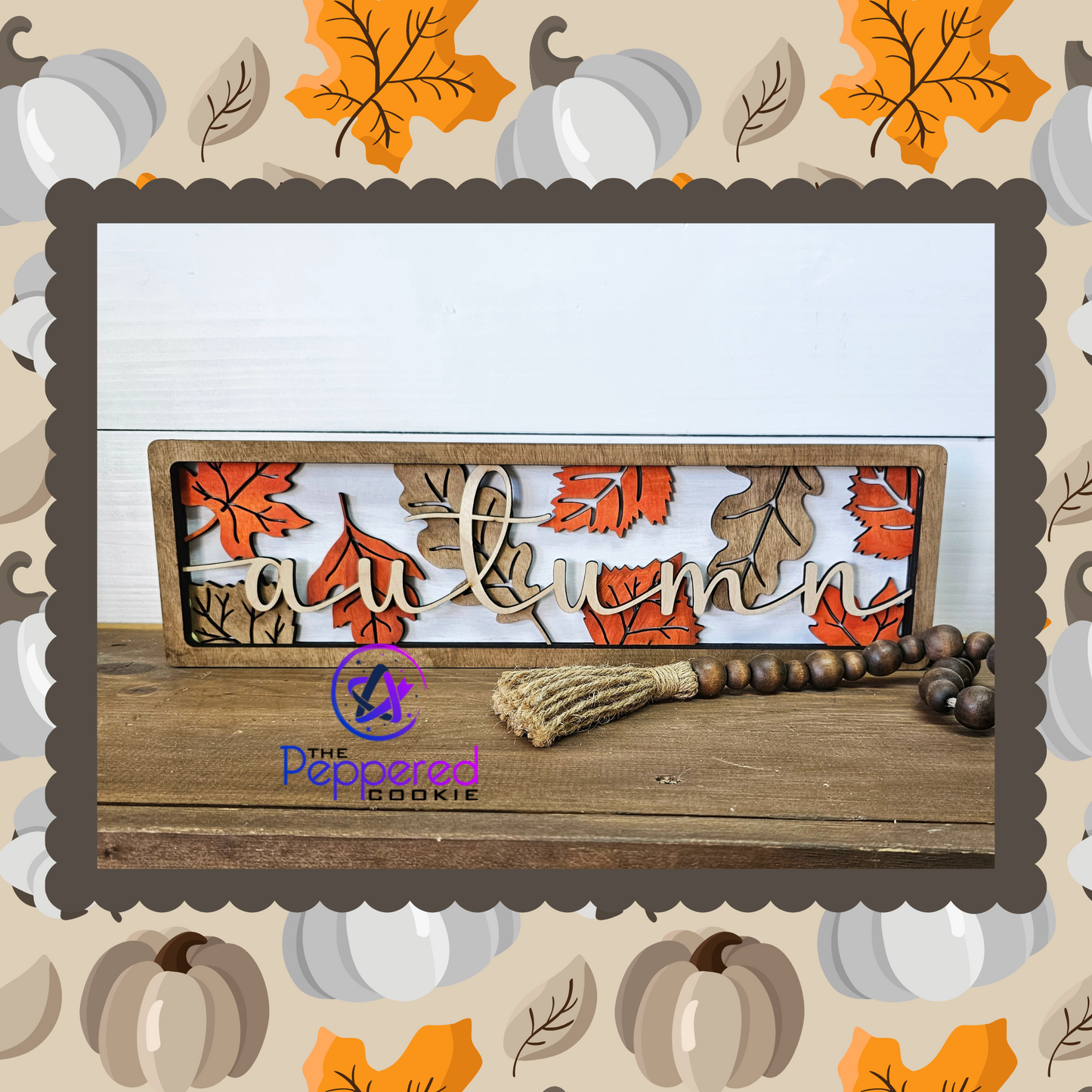 Home Decor - Chunky Layered Autumn Shelf Sitter UNFINISHED