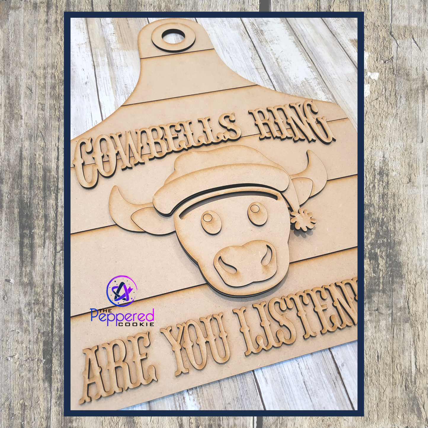 Door Hanger - Cowbells Ring UNFINISHED