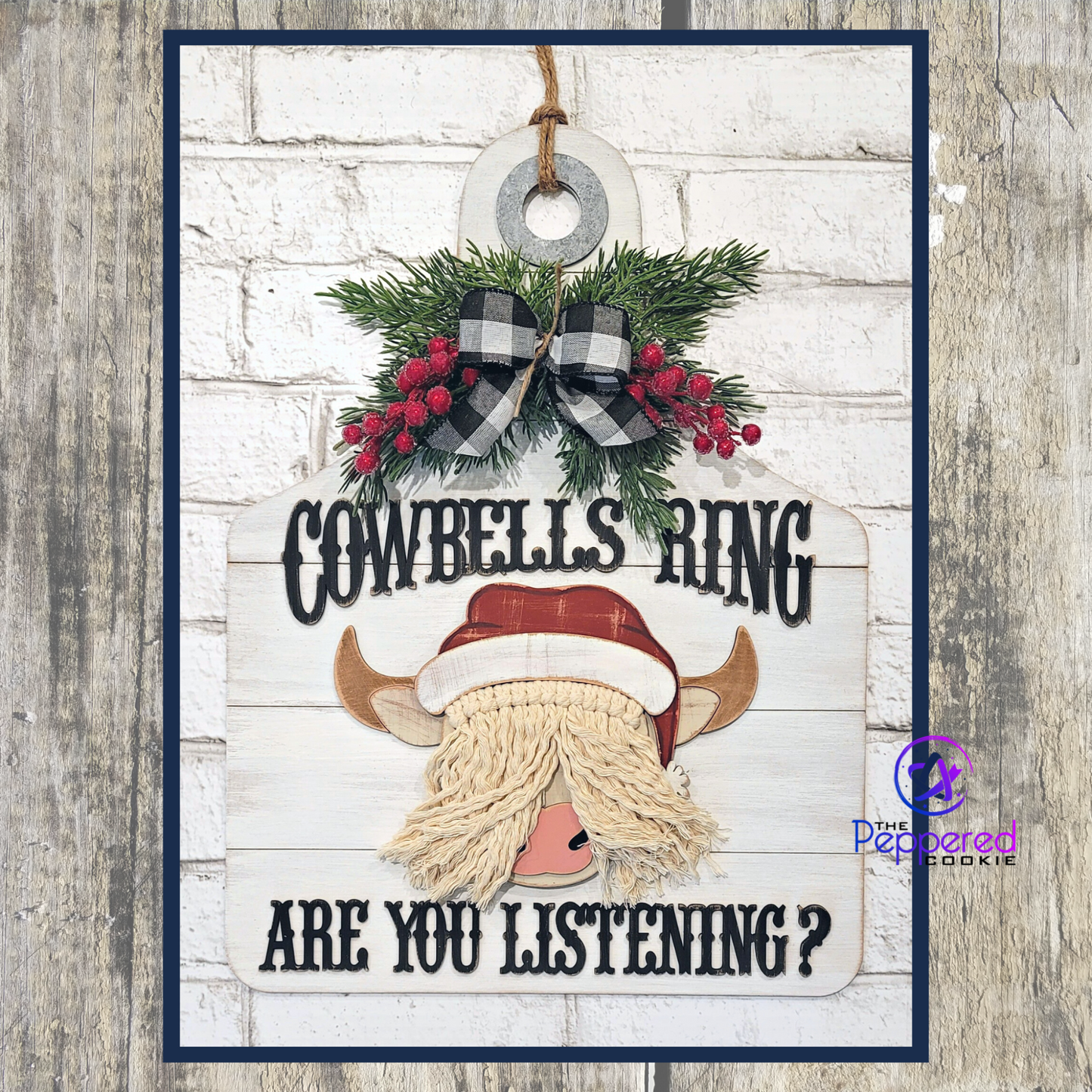 Door Hanger - Cowbells Ring UNFINISHED