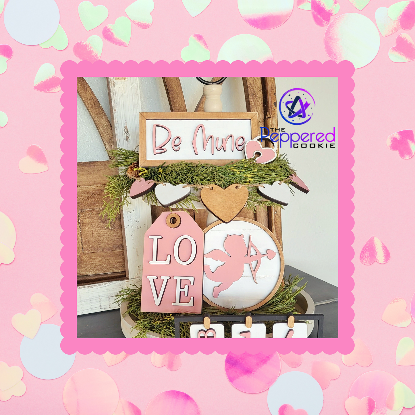 Tiered Tray Decor - Cupid Set UNFINISHED