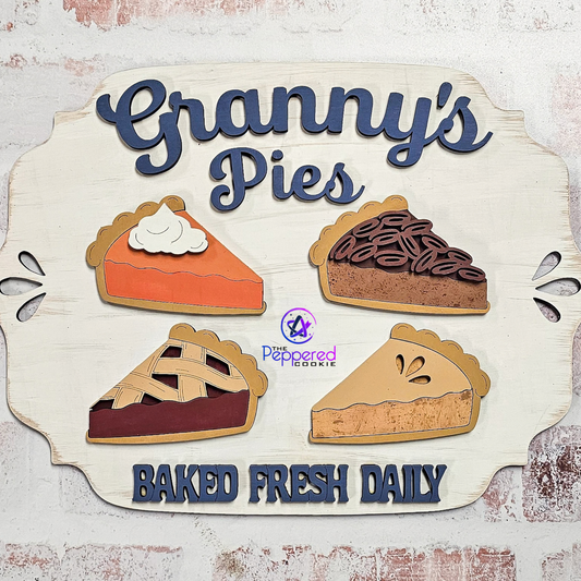 Home Decor - Granny's Pies Wall Hanger UNFINISHED