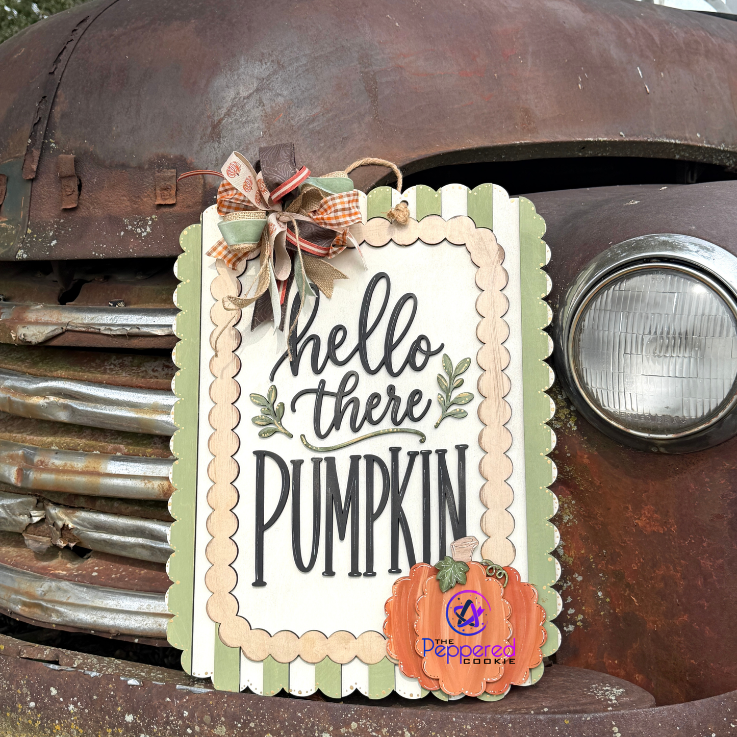 Door Hanger - Hello There Pumpkin UNFINISHED