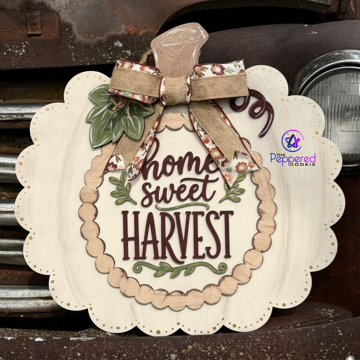 Door Hanger - Home Sweet Harvest Pumpkin UNFINISHED