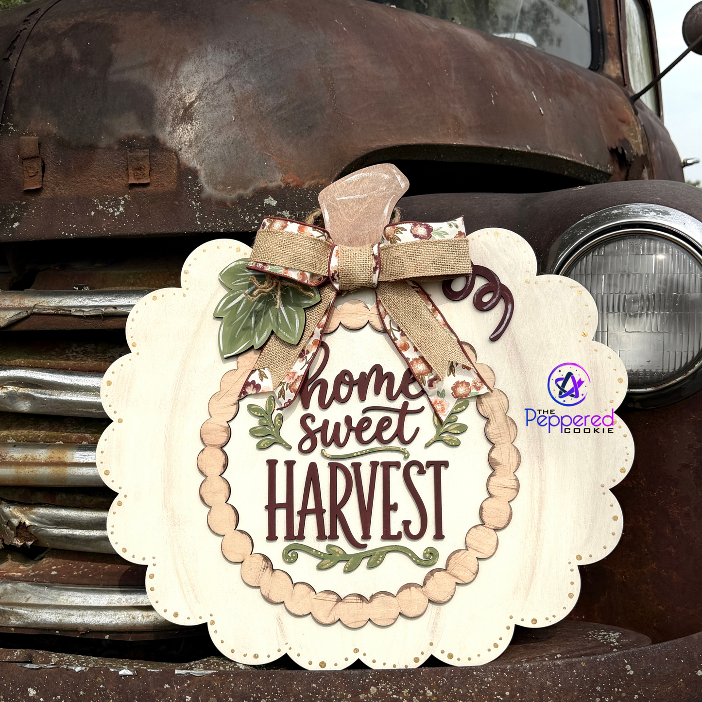 Door Hanger - Home Sweet Harvest Pumpkin UNFINISHED