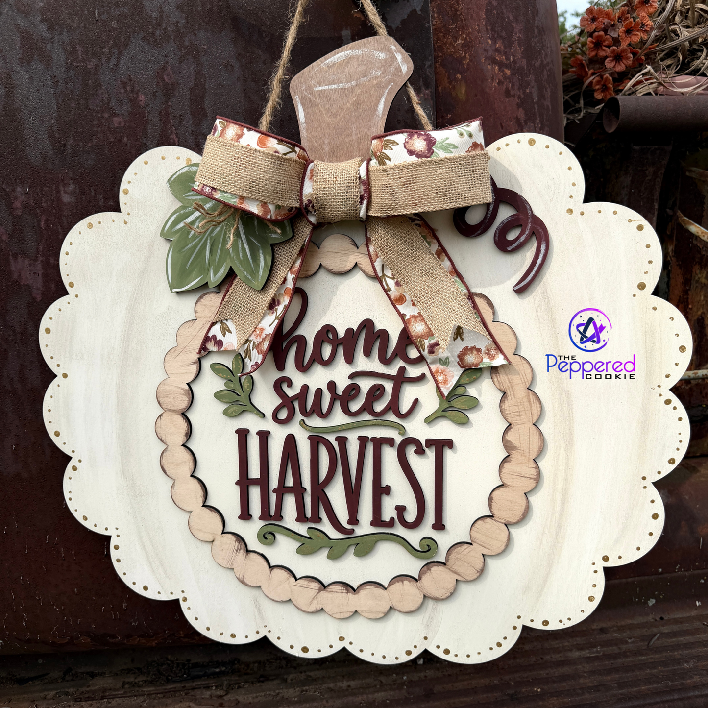 Door Hanger - Home Sweet Harvest Pumpkin UNFINISHED