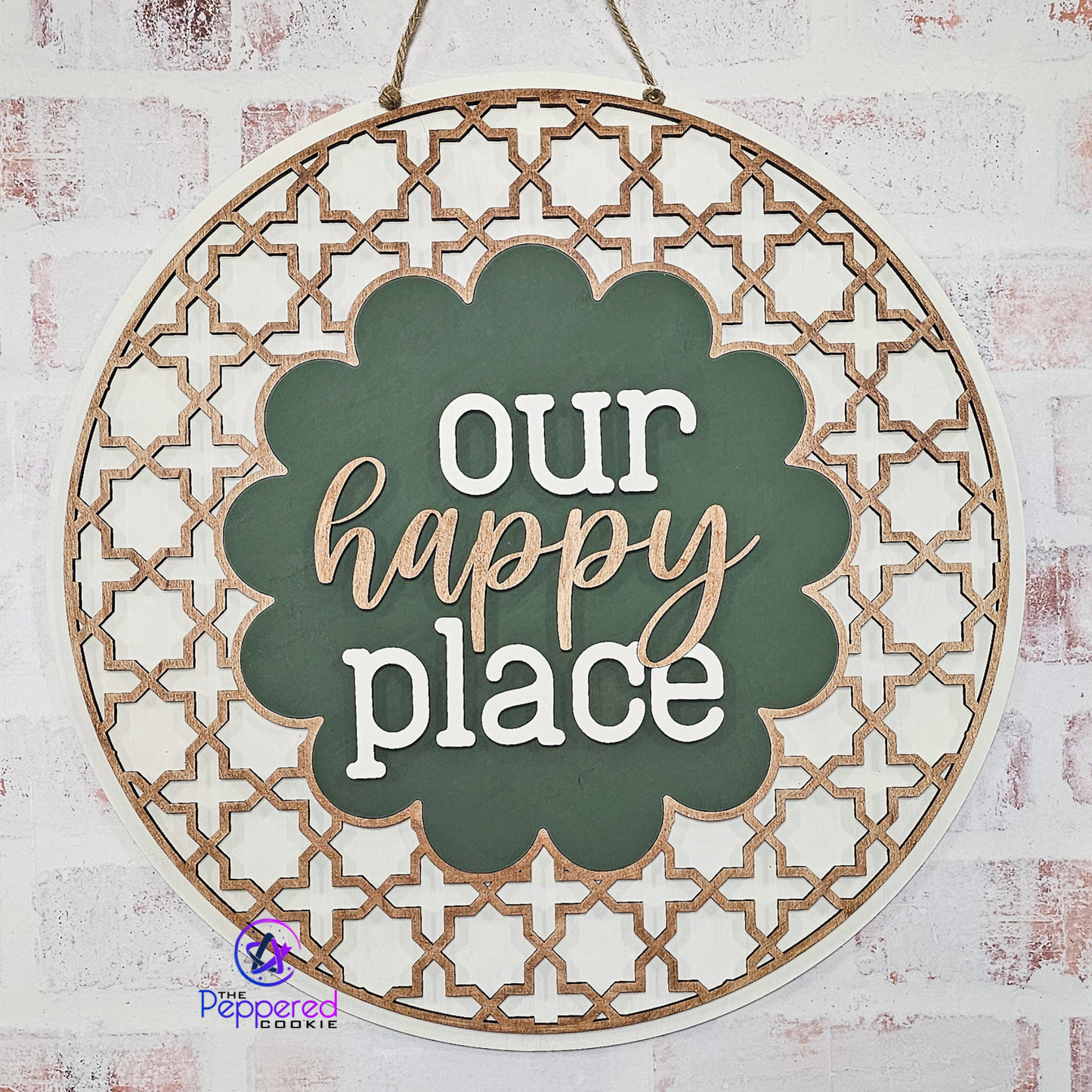 Door Hanger - Our Happy Place UNFINISHED