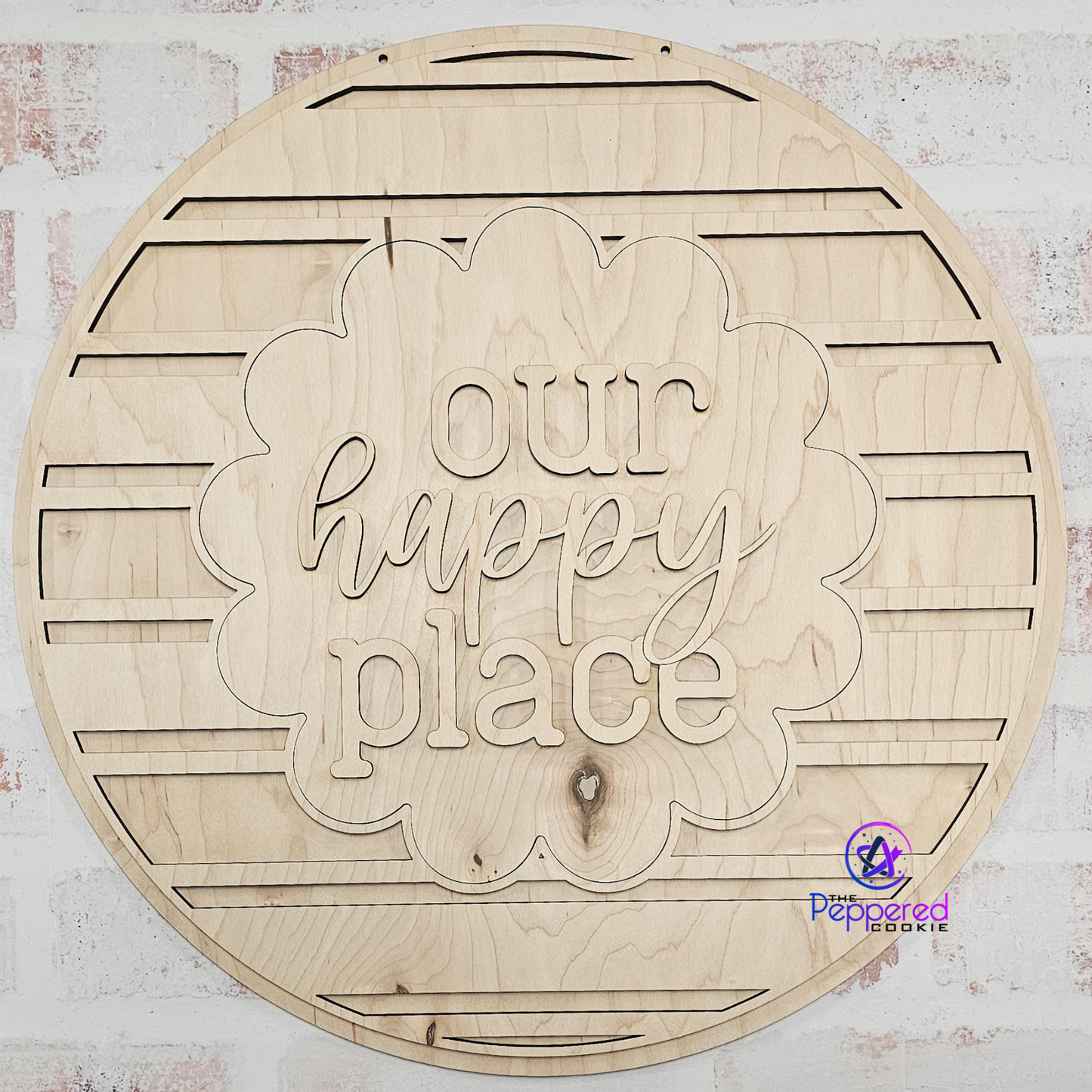 Door Hanger - Our Happy Place UNFINISHED