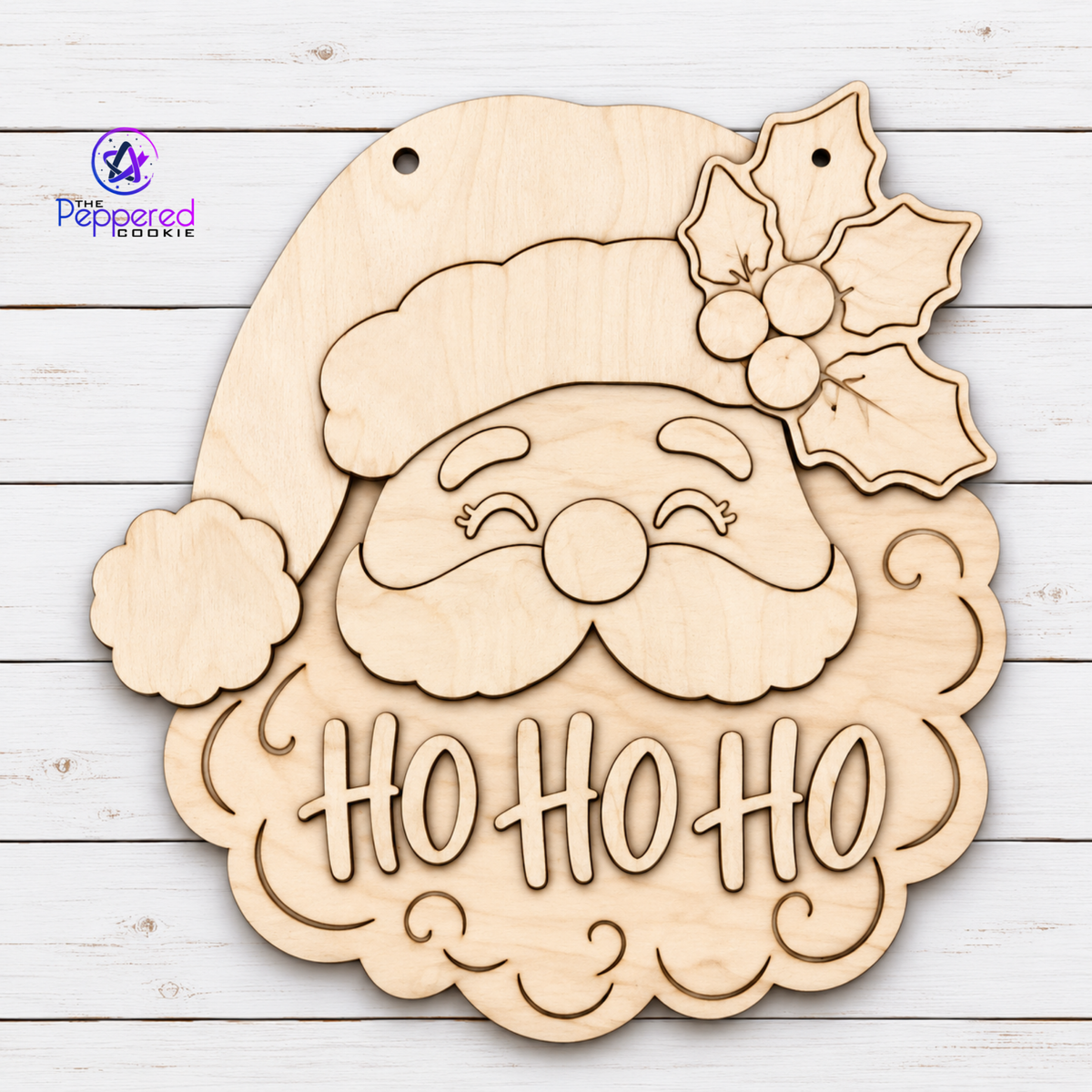 Door Hanger - Santa HOHOHO UNFINISHED