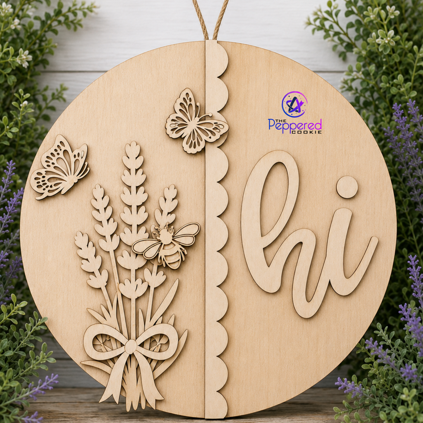 Door Hanger - Lavender Hi UNFINISHED