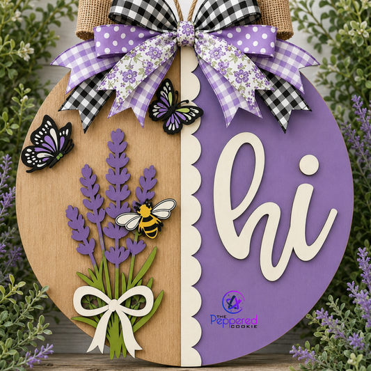 Door Hanger - Lavender Hi UNFINISHED