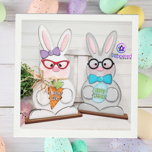 Shelf Sitter - Easter Bunny Couple UNFINISHED