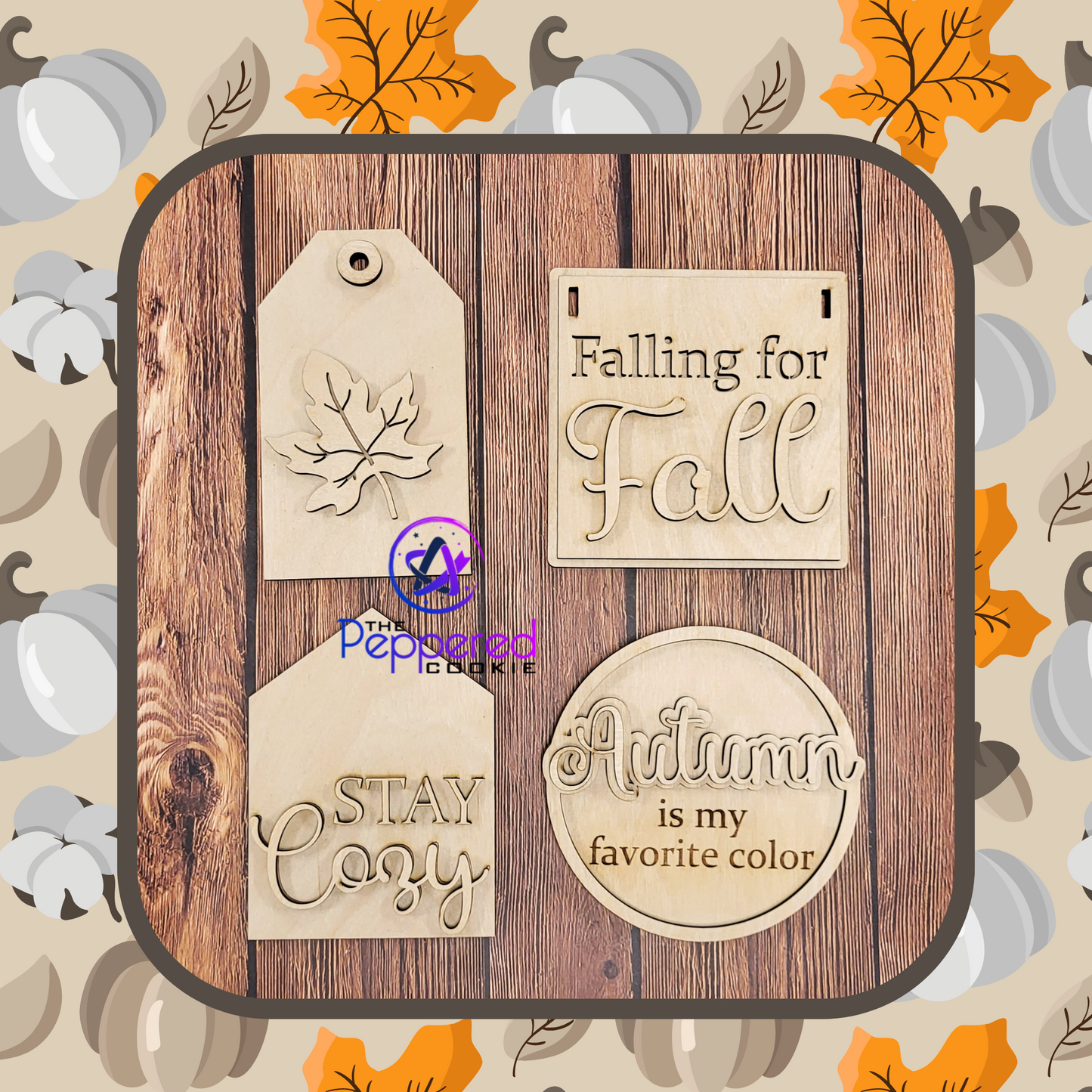 Tiered Tray Decor - Falling for Fall Set UNFINISHED